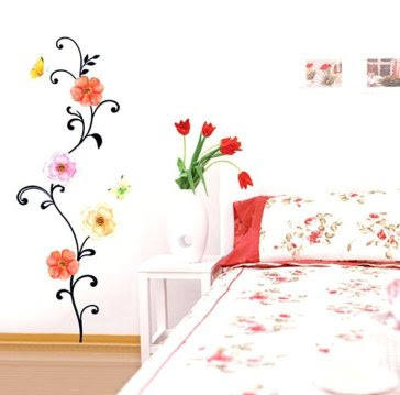 Flower art Wall Stickers