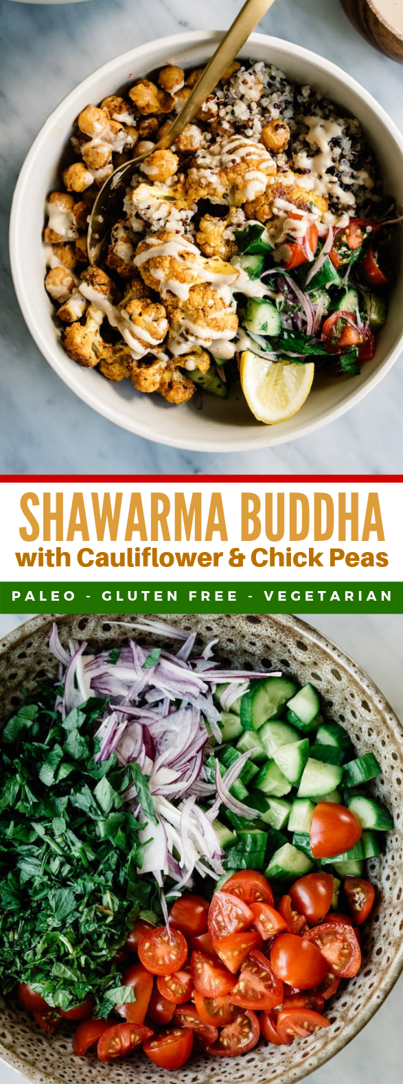 CAULIFLOWER SHAWARMA BUDDHA BOWL #vegetarian #healthy