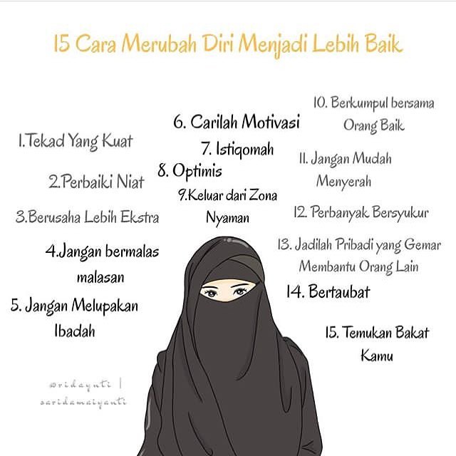 35 Gambar Caption Wanita Muslimah  Cadaran Bijak Mutiara 