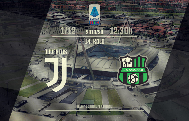 Serie A 2019/20 / 14. kolo / Juventus - Sassuolo, nedelja, 12:30h