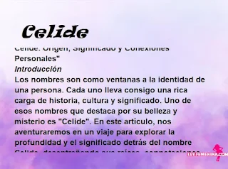 significado del nombre Celide