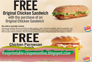 Free Printable Burger King Coupons