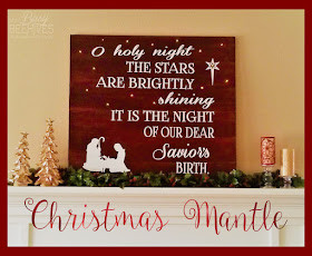 O Holy Night light up board for Christmas mantle