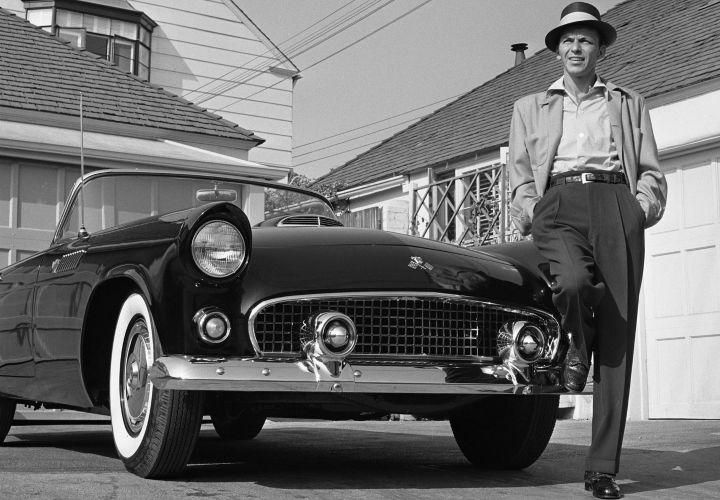 Frank Sinatra With His Thunderbird, 1955