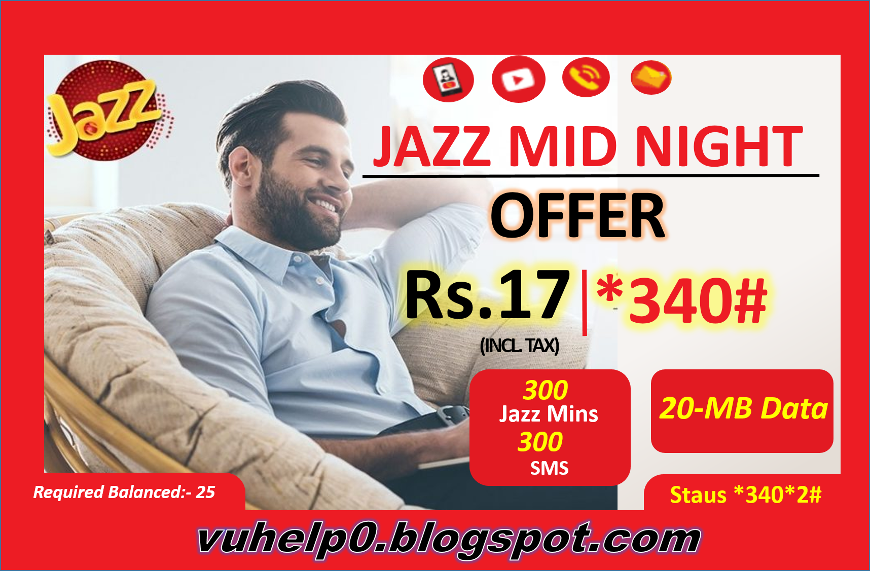 Jazz Mid Night Offer | Jazz *340# Offer