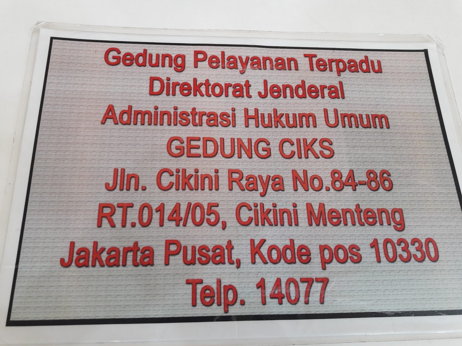 Alhasil dijam itu juga aku langsung pergi ke kemenkumham pake grab wuush dari Jakarta Selatan Jakarta Pusat di Gedung Ciks Menteng