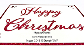 Sparkly Christmas Card Using Merry Christmas Thinlits Dies Nigezza Creates