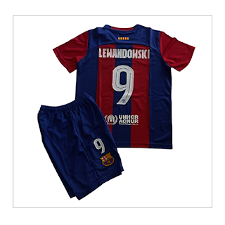 Jual Setelan Jersey Anak Lewandowsky Barcelona Home 2023/2024 di toko jersey jogja sumacomp, harga murah barang berkualitas