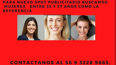 CHILE: Se buscan MUJERES entre 33 y 37 años para COMERCIAL