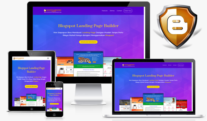 landing page blogspot