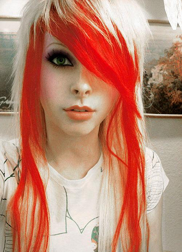 punk haircuts for girls with long hair. emo punk hairstyles for girls.