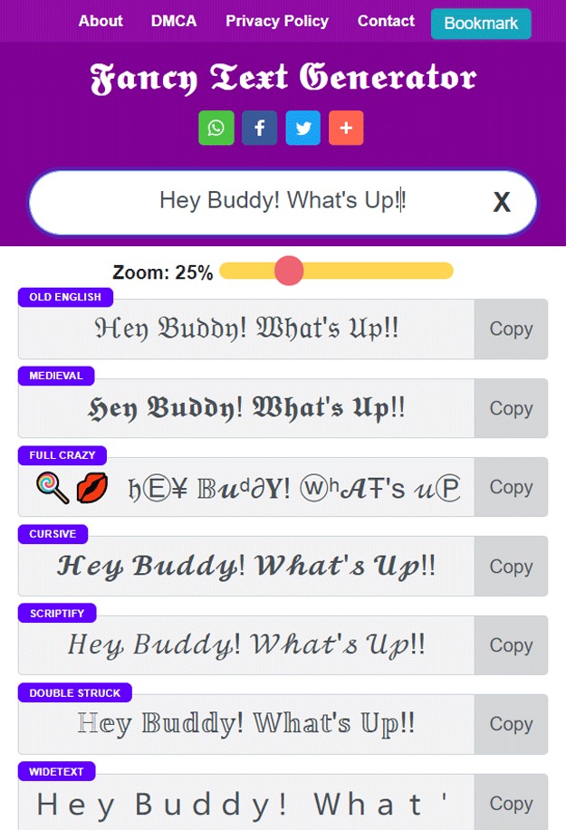 Fancy Text Generator