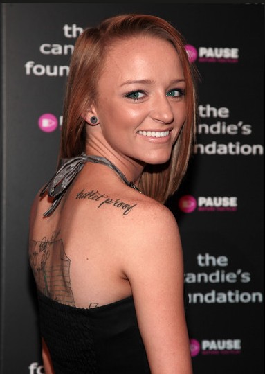 What Teddy Bear on her right shoulder This tattoo is just incongruously