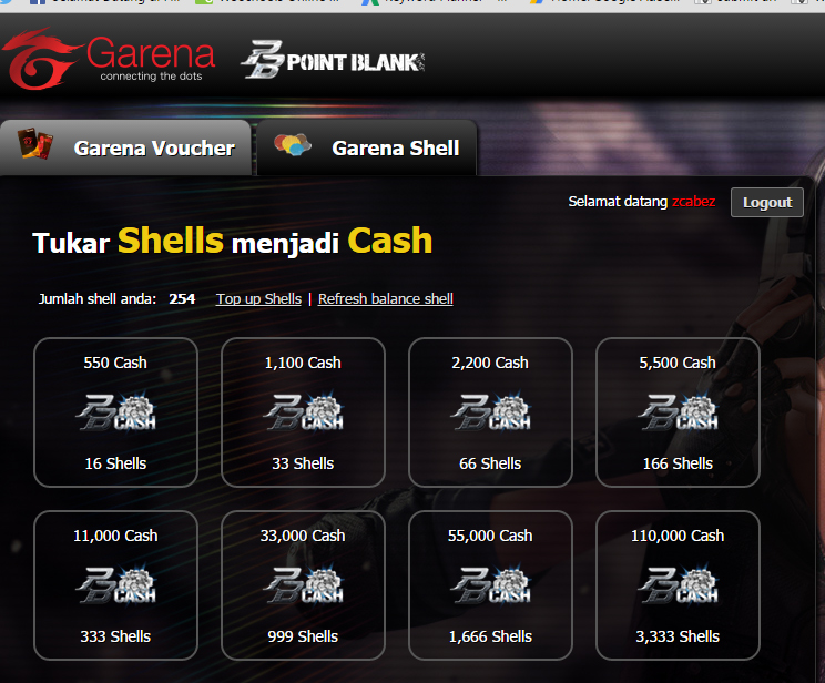 CARA MENDAPATKAN CASH POINT BLANK GARENA SECARA GRATIS - Gozhim Centre ...