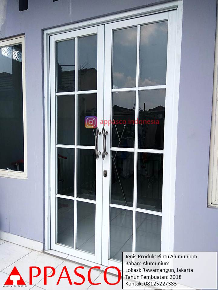  Pintu Kaca Aluminium Minimalis di Rawamangun Pintu Kaca 