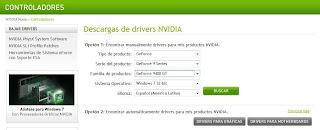 Imagen del sitio oficial de nvidia