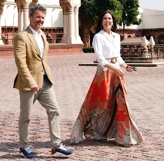 Crown Prince Frederik and Crown Princess Mary visit Taj Mahal of India