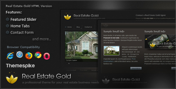 Real Estate Gold HTML - Business Corporate