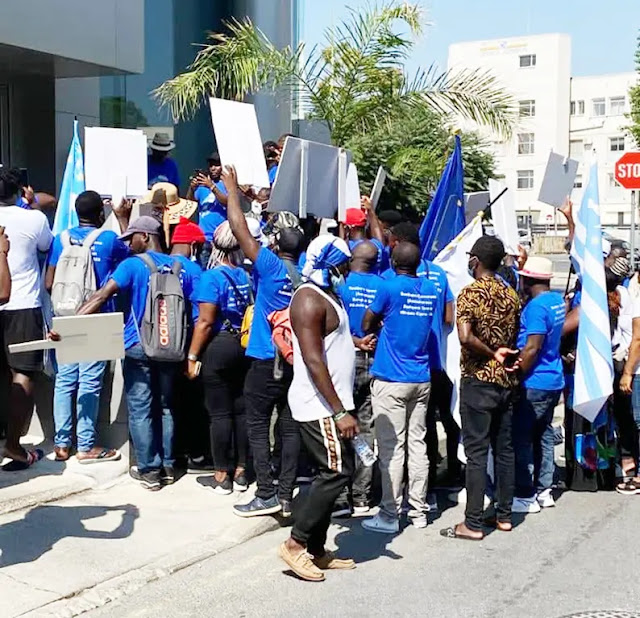 Cameroonians march to protest situation in their home country