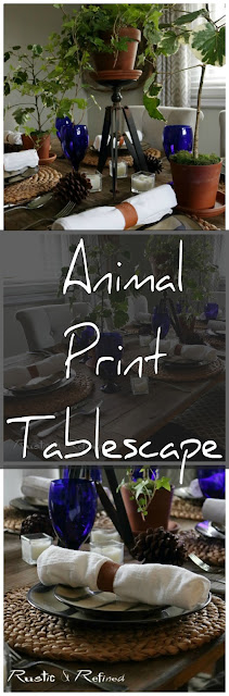 Animal print tablescape for tons of gorgeous texture and color in your dining room