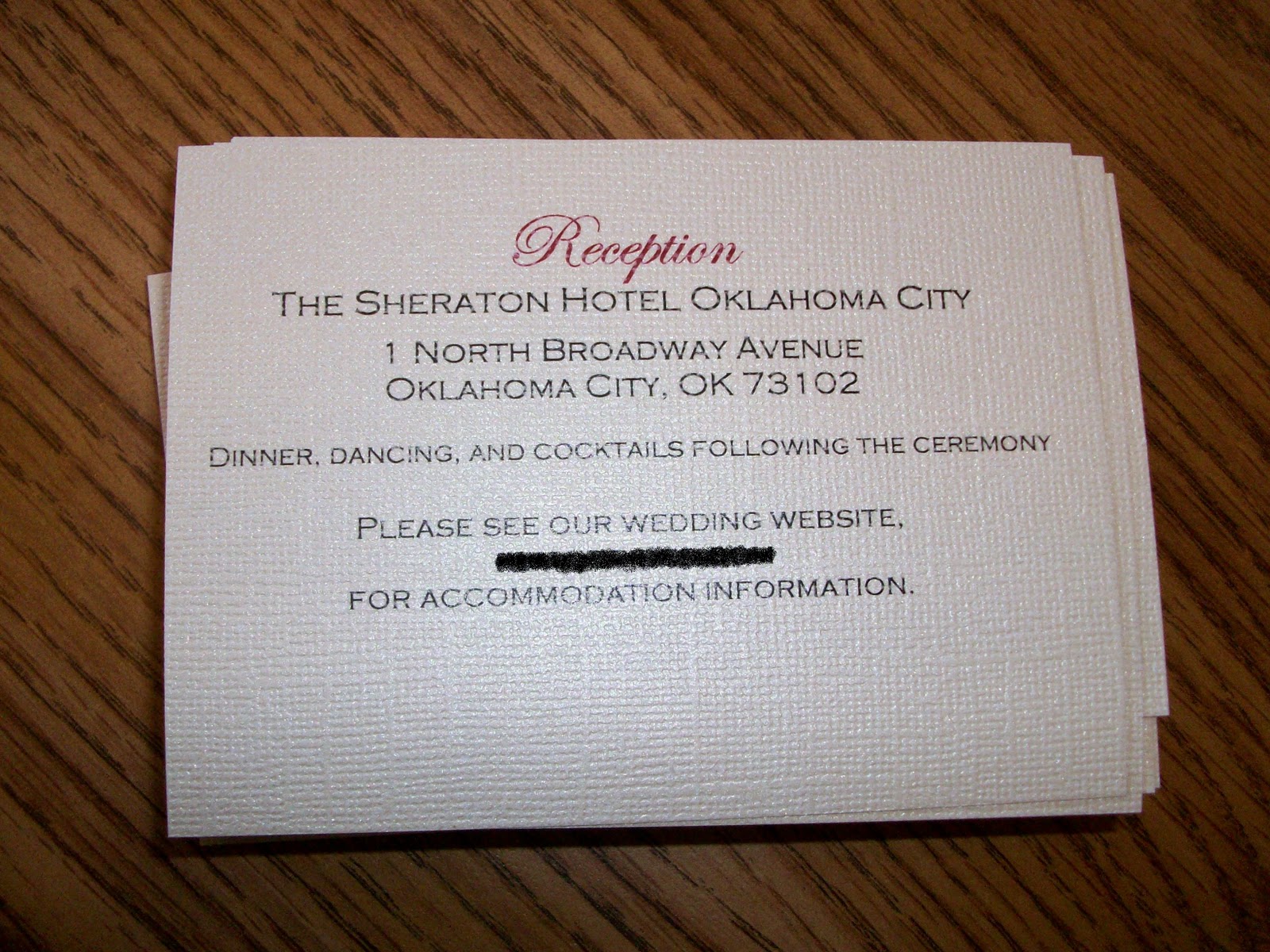 reception cards as well