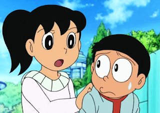 Gambar Nobita dan Shizuka lucu film anak-anak