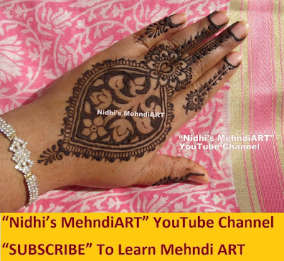 Artistic Floret Flower Henna Mehndi Design Tutorial by Nidhi's MehndiART 