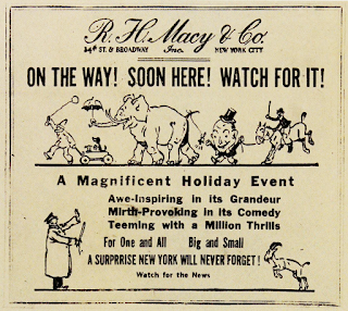 Macy's Christmas Parade, Newark Ledger, 1924