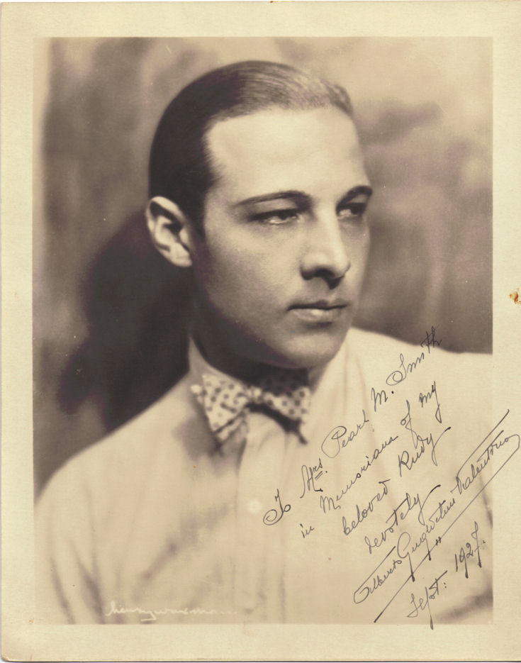 Rudolph Valentino Collectibles Rare Alberto Valentino Autographed Photo