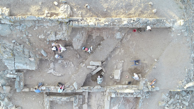 Αεροφωτογραφία του Κτιρίου 3 κατά την ανασκαφή