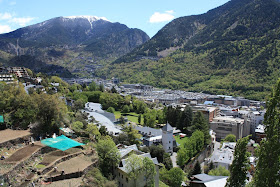 Andorra La Vella and the Pyrenees from Passeig del Rec del Solà