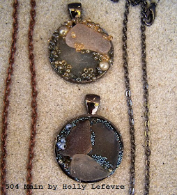 sea glass pendants 504 Main by Holly Lefevre