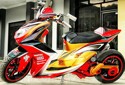 modifikasi yamaha mio sporty merah