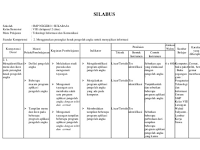 Silabus Matematika SMP/MTs Kelas 8 Kurikulum 2013