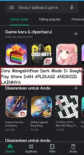 Begini Cara Mengaktifkan Dark Mode Di Google Play Store Android