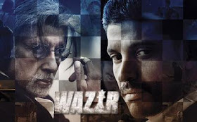 Amitabh Bachchan as a Pandit and Farhan Akhtar as a Daanish Ali in Bollywood Movie 2016 - Wazir