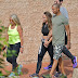 Part of the family! Jeremy Meeks,Chloe Green and her mum take a stroll in Monaco