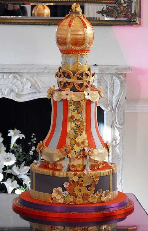 The Steampunk wedding cake was created for a TV show to be aired on Sky TV 