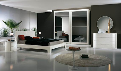 habitación blanco y gris