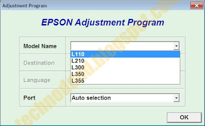 Cara Reset Printer Epson L110, L210, L300, L350 dan L355