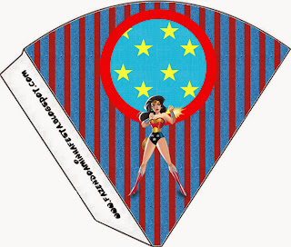 Wonder Woman, Free Printable Cones.