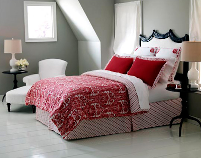 bedroom white+red+grey+black Kate+Mathis+Photography White & red bedrooms designs 2013