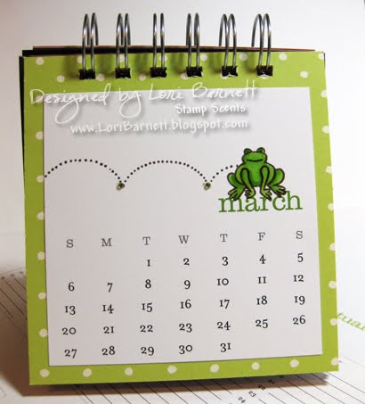 Here's my March 2011 A Muse calendar page. The frog is colored with Copic 