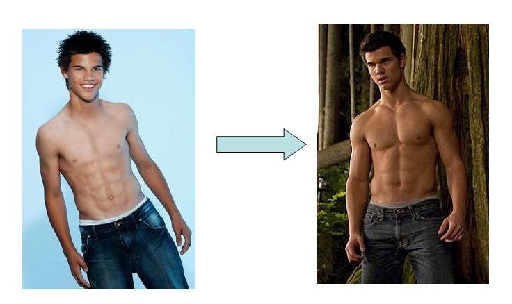 Taylor Lautner before and after picturesLearn how he did it.