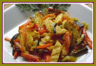 pollo vegetales