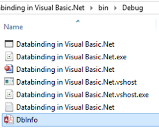 Database in Debug folder