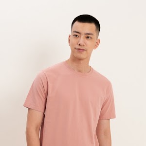 KAOS POLOS COTTON COMBED 30S PRIA & WANITA (UNISEX) - DUSTY PINK