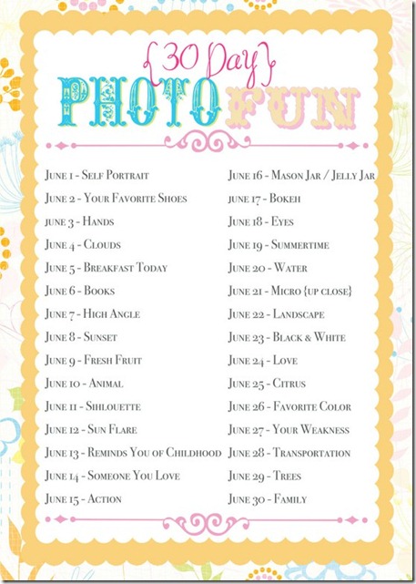 30 days of photo fun