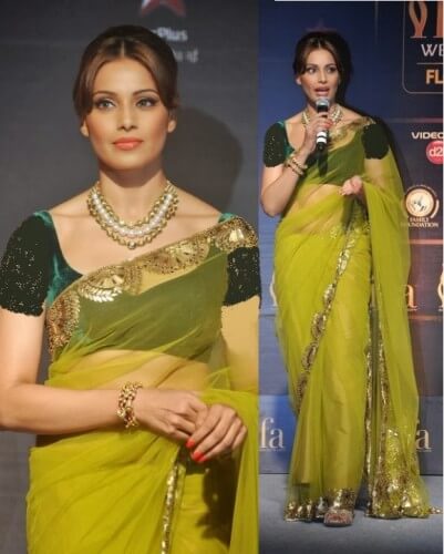 Lemon Yellow Saree