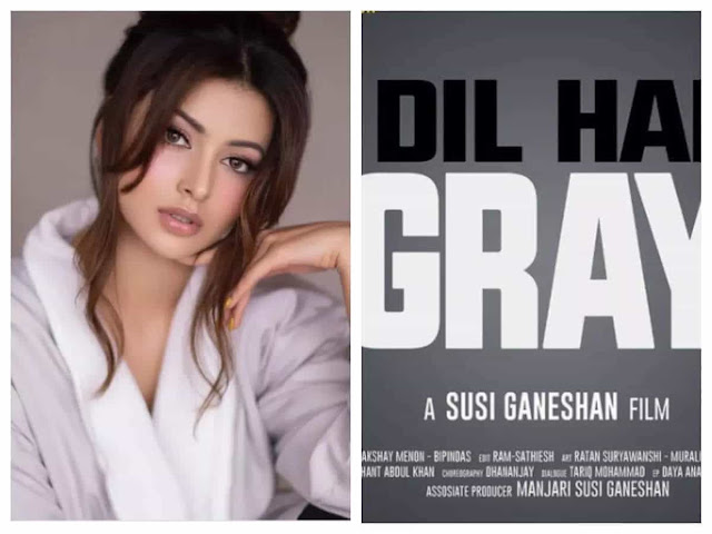 Urvashi Rautela in 'Dil Hai Gray'; Presenting movie poster